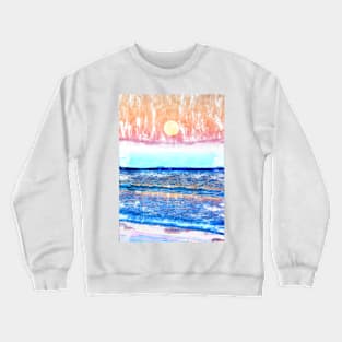 Moon By the Horizon Over The Ocean. For Moon Lovers. Crewneck Sweatshirt